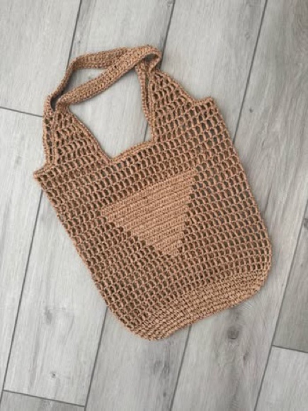 Boho Shoulder Raffia Paper Tote Crochet Market Tote Handmade Brand New